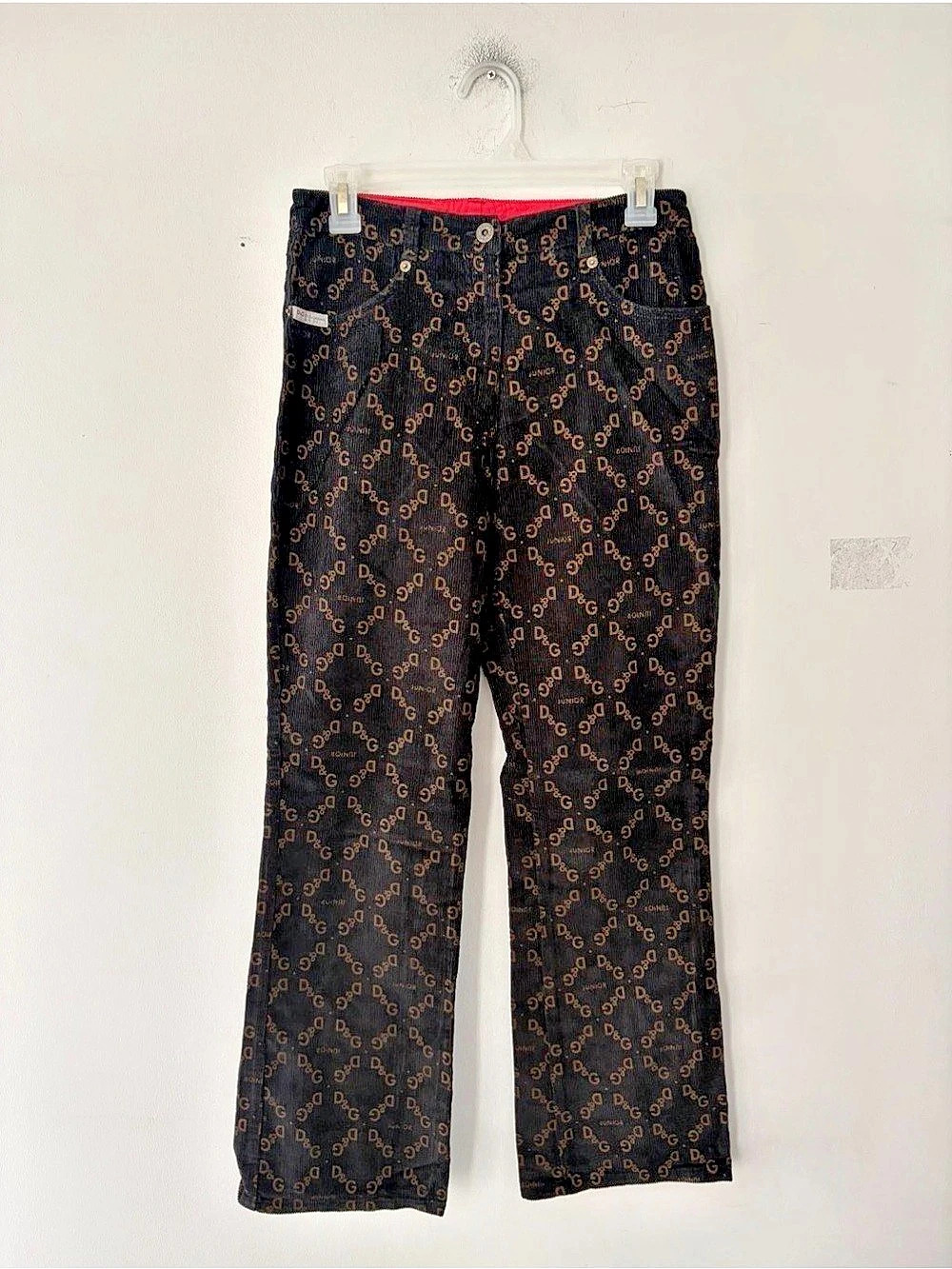Vintage Dolce Gabbana Monogram Women's Wide Leg Jeans Size S